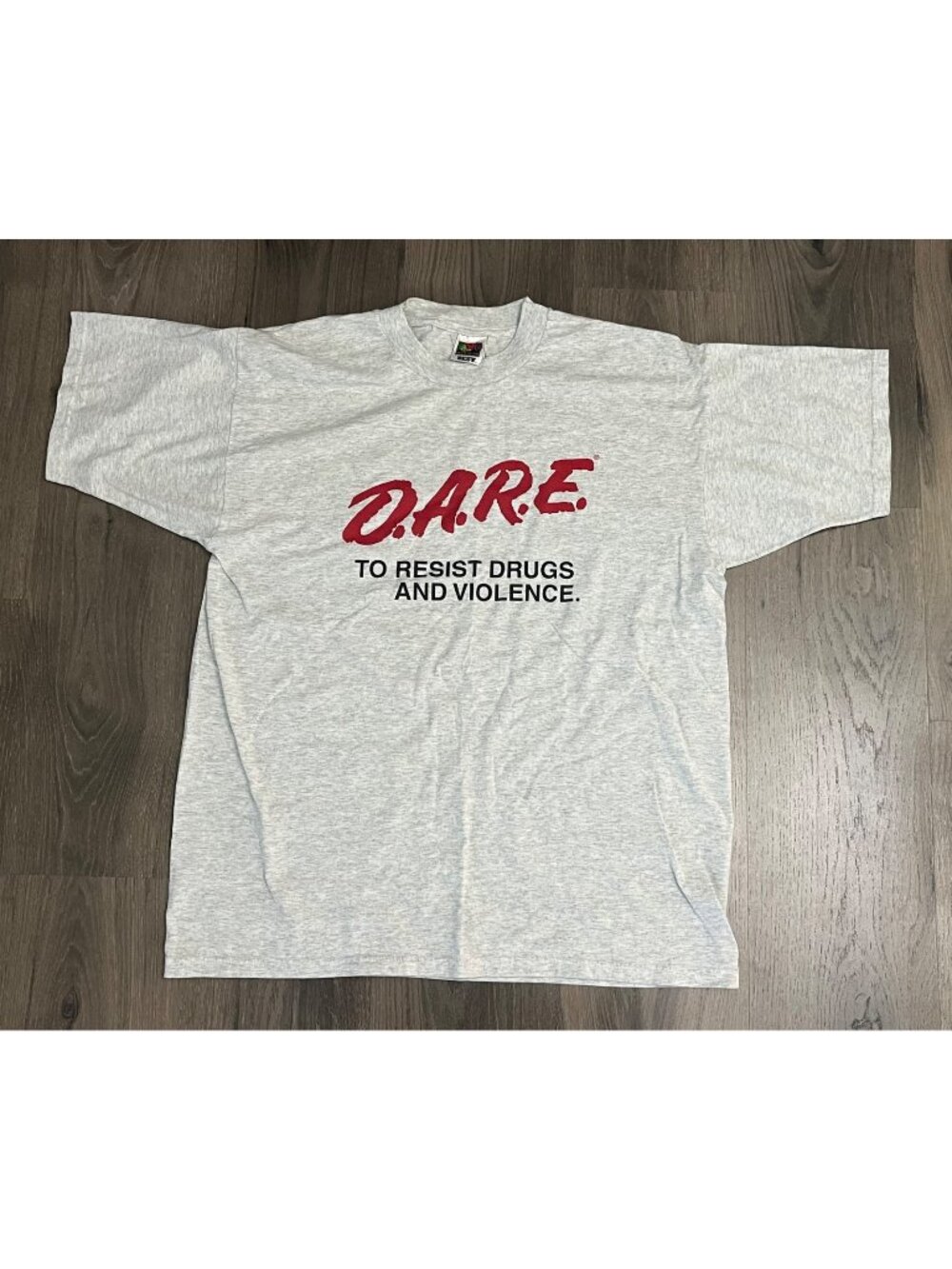 Vintage 90s DARE Shirt XL To Resist Drugs and Violence Gray